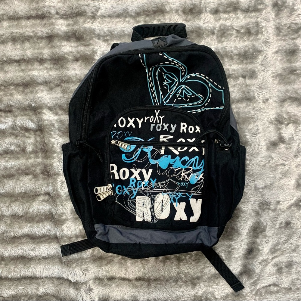 Black & Aqua Roxy/Quicksilver Backpack